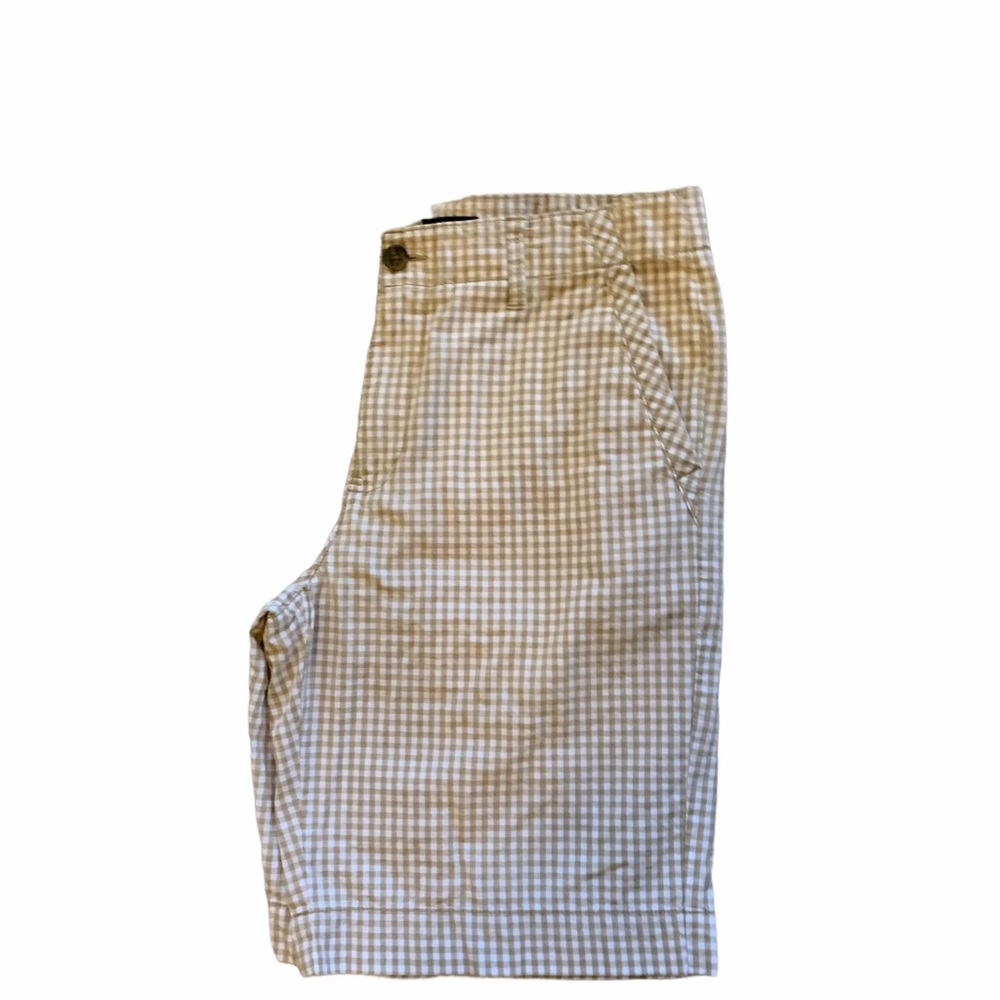 Tommy Hilfiger Men’s Tan Checkered Shorts 32